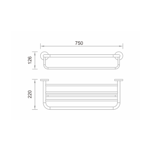 HOPE | 145.1175 Bath towel rack, 750mm