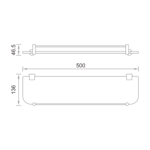 POLO | 175.1001  Shelf, 500mm