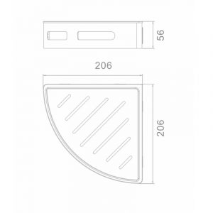 CLEAN2 | 091.2301 Corner sponge basket, hidden fastening