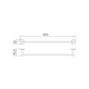 INFINITY | 136.0860 BP Bath towel holder, 600mm
