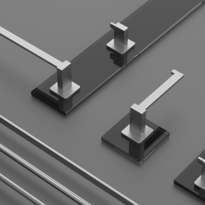 CLARITY | 206.0860 BP Bath towel holder, 600mm